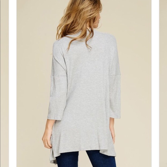 Blush Waffle Knit Cardigan with pockets - Picture 6 of 8